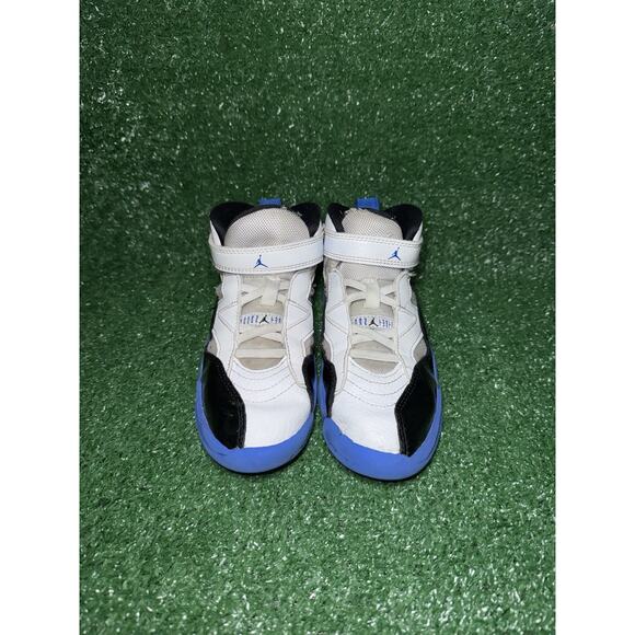 Kids Nike Air Jordan Jumpman Two Trey‎ Size 1Y Black Blue Shoe Walking Sneakers - Picture 5 of 9